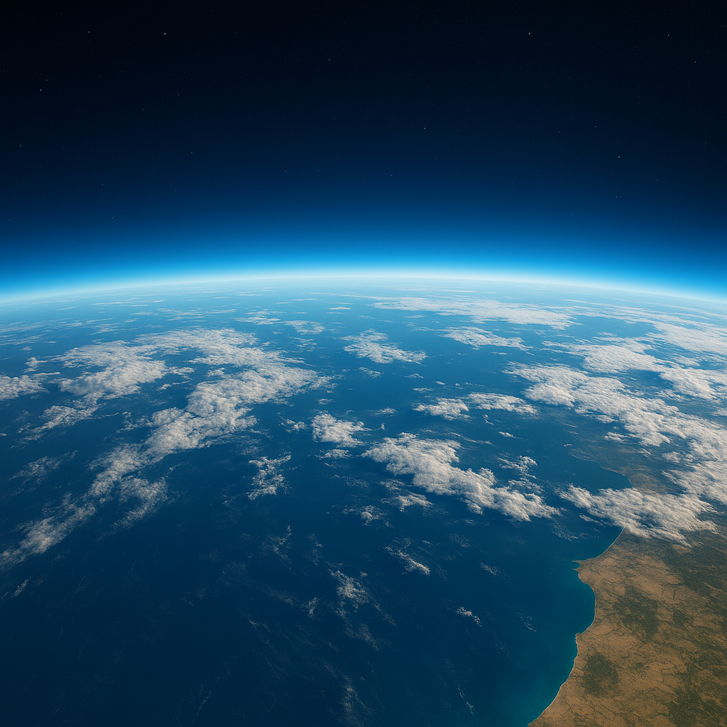 Stratospheric balloon capturing Earth imagery